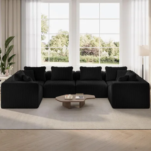 Vista 52 de Novilla - Sofá biplaza modular de 70.8 pulgadas, sofá modular de espacio pequeño, moderno sofá de nube con soporte Smarts Coil®, sofá seccional sin