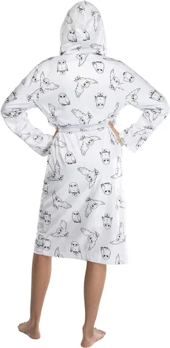 Vista 4 de Harry Potter Hedwig Owl - Albornoz de peluche para mujer