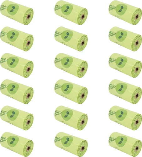 Vista 8 de Bolsas de basura para perros – Bolsas de excremento de perro 100% compostables reales, bolsas biodegradables, bolsas para perros popo – inodoras