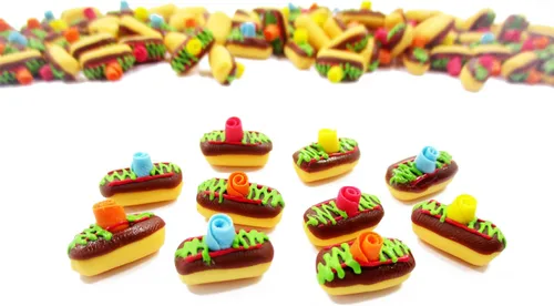 Vista 3 de 20 Chocolate Eclair Panadería Casa de muñecas Miniaturas Alimentos Art Deco Suministro Casa de muñecas Comida 3579
