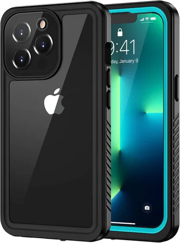 Vista 10 de Lanhiem Funda para iPhone 13 Pro Max, IP68 impermeable a prueba de polvo a prueba de golpes con protector de pantalla, cubierta frontal y trasera