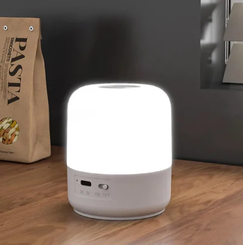 Vista 2 de Luz nocturna portátil para bebé, luz de huevo de 3 colores para guardería, mini lámpara de mesa de noche para niños y adultos, control táctil