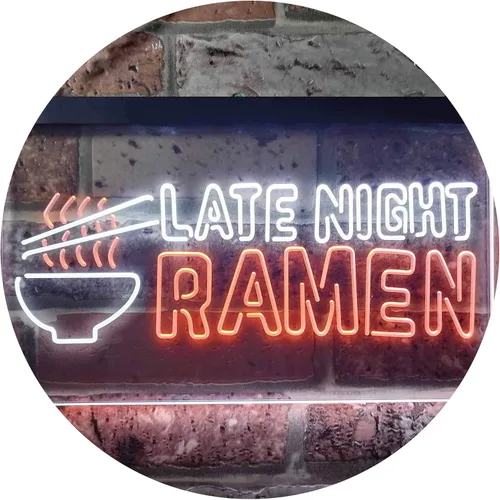 Vista 16 de ADVPRO Letrero de neón LED de doble color para ramen japonés de ramen, azul y rojo, 12 "x 8.5" st6s32-i3305-br