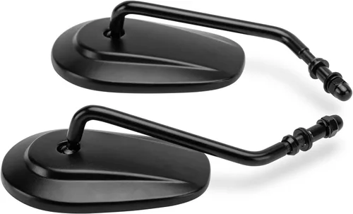 Vista 6 de LKV Espejos retrovisores para motocicleta, ajuste de 360 grados, espejos laterales de vástago largo para Harley Sportster Road King Softail Street