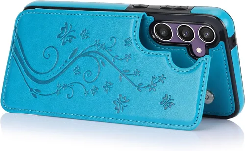 Vista 6 de Asuwish Funda de teléfono para Samsung Galaxy S23 FE 5G con protector de pantalla de vidrio templado y tarjetero con soporte para tarjetero, soporte