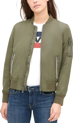 Vista 2 de Levi's Poly Bomber - Chaqueta para mujer con bolsillos con cremallera de contraste