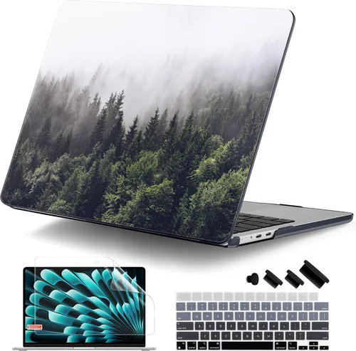 Vista 32 de DONGKE Funda compatible con M5 MacBook Air de 15 pulgadas 2026 2025-2023 A3448 A3241 A3114 A2941 M4 M3 M2 Pantalla de retina líquida Touch ID