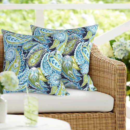 Vista 10 de DYTXIII Paquete de 2 almohadas lumbares impermeables para exteriores con rellenos, 12 x 20 pulgadas, almohada decorativa rectangular para patio