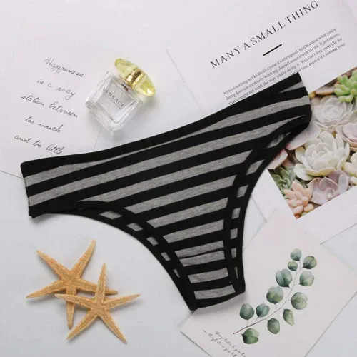 Vista 2 de Nightaste Paquete de 10 bragas de tanga de algodón para mujer con cobertura media de espalda