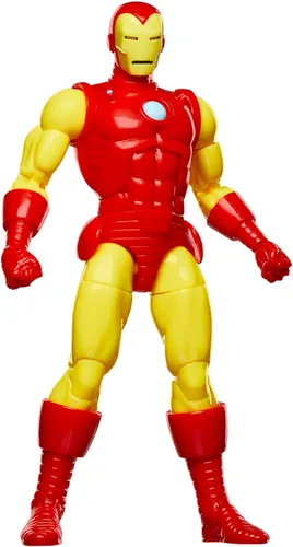 Vista 9 de Marvel Legends Series Iron Man, Avengers Retro Marvel Comics Secret Wars Figura de acción coleccionable de 6 pulgadas con escudo Marvel Legends
