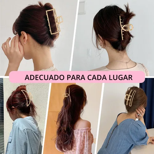 Vista 8 de LUKACY Paquete de 6 pinzas de metal grandes para el cabello, pinzas de pelo doradas grandes de 4 pulgadas, pinzas de pelo perfectas para mujeres