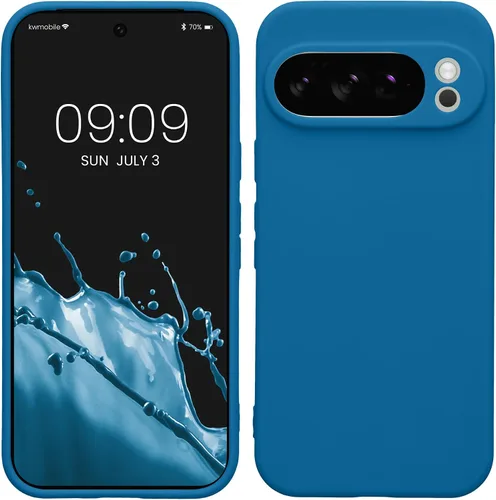 Vista 43 de kwmobile Funda compatible con Google Pixel 9 - Funda protectora delgada de TPU para teléfono - Acabado mate suave - Piedra antigua