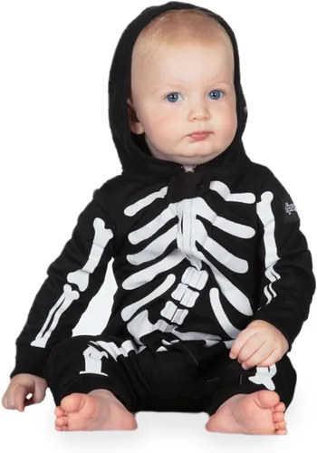 Vista 3 de Tipsy Elves Skeleton Halloween Costume Jumpsuit for Babies and Toddlers Unisex Sizing