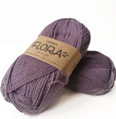 Vista 14 de 65% lana 35% hilo de alpaca, Drops Flora, 1 o superfino, peso de dedos, 4 capas, 1.8 onzas, 230 yardas por bola (01 blanco apagado)