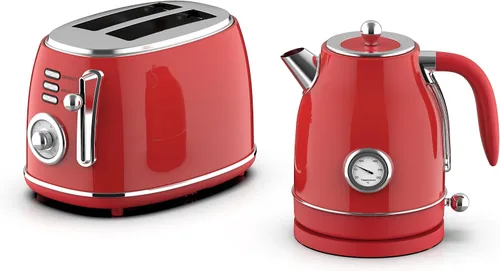 Vista 10 de MegaChef Tetera eléctrica de 1.7 litros y tostadora de 2 rebanadas (Negro)
