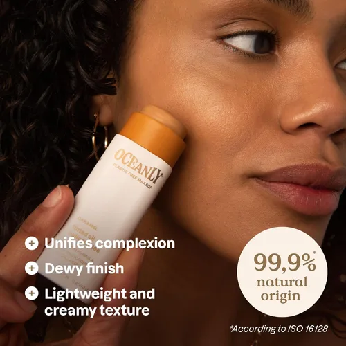 Vista 2 de ATTITUDE Oceanly Light Coverage - Barra de aceite tintado para la cara, verificado por EWG, sin dióxido de titanio, vegano y libre de crueldad, sin