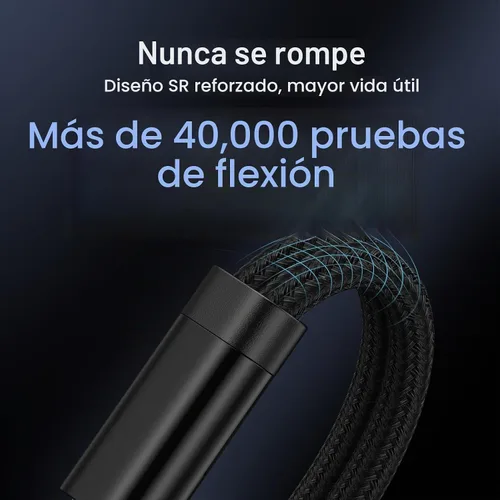 Vista 5 de Adaptador para auriculares Samsung Galaxy S26, cable de audio auxiliar 2 en 1 USB C a 0.1 in Negro