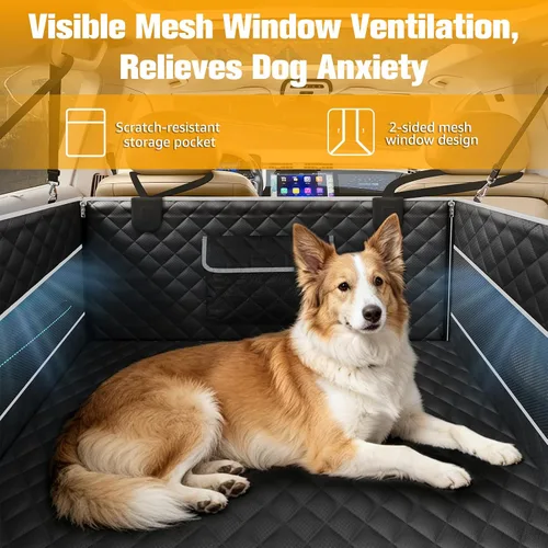 Vista 5 de PETICON Asiento de coche para perro grande XL, extensor de asiento trasero