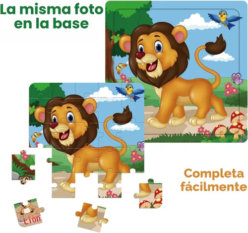 Vista 2 de Rompecabezas para niños de 3 a 5 años, juguetes de madera Montessori, aprendizaje educativo, juegos preescolares para niños y niñas de 3, 4, 5 años