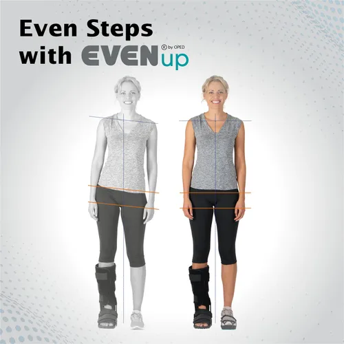 Vista 7 de EVENup - Elevador de zapatos para botas de caminar I Tamaño adulto Pequeño I Equilibrador de zapatos para uso con botas de fractura o discrepancia