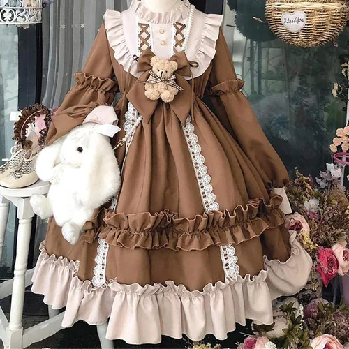 Vista 2 de Sunny Fanny OU Kawaii Lolita vestido de anime vestido de Pascua para adolescentes disfraz de conejita traje de sirvienta vestido de delantal