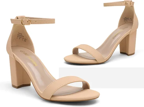 Vista 2 de DREAM PAIRS - Sandalias de tacón grueso y bajo para mujer
