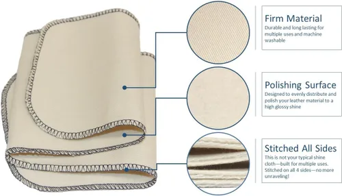 Vista 3 de FeetPeople Paño de brillo profesional premium, 20 pulgadas x 5 pulgadas, 2 paños