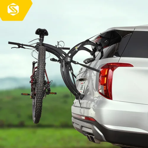 Vista 9 de Saris Bones EX - Portaequipajes para maletero de auto para 2 bicicletas, duradero, libre de óxido, correas anti-balanceo, fabricado en EE. UU.