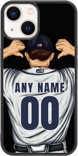 Vista 35 de Custome - Funda de teléfono de béisbol, diseño creativo de béisbol deportivo con número de estrella para iPhone 11, 12, 13, 14, 15 Pro Max Plus Mini