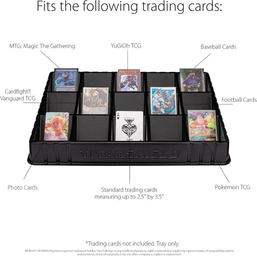 Vista 3 de Bandejas de clasificación apilables resistentes TitanShield Compatibles con Pokémon TCG, béisbol, Magic The Gathering MTG, intercambio deportivo