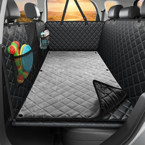 Vista 16 de URPOWER Extensor de asiento trasero para perros, funda de asiento de coche Todo negro