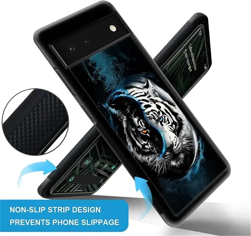 Vista 1862 de Compatible con Google Pixel 4A 5G Mobile Case Creative Acrylic Panel trasero Silicona Protección Grip especialmente diseñado para Google Pixel 4A 5G