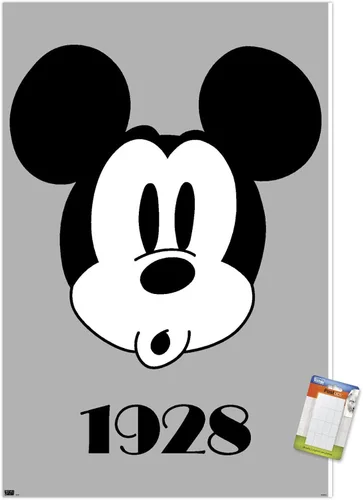 Vista 11 de Trends International Disney Mickey Mouse - Póster de pared con diseño de cara, 22.4 pulgadas de largo x 14.7 pulgadas, versión enmarcada en madera