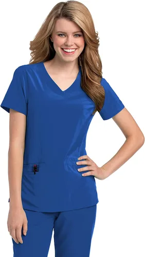 Vista 9 de Urbane Performance 9015 - Camiseta médica de ajuste a medida con 3 bolsillos para mujer Negro