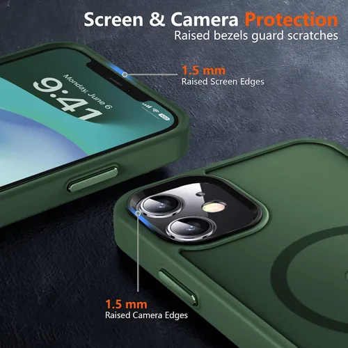 Vista 716 de MOCCA - Funda magnética resistente para iPhone XR de 6.1 pulgadas, compatible con MagSafe, funda con protección contra caídas de grado militar