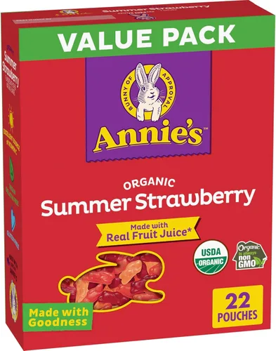 Vista 46 de Bocadillos Orgánicos Building Blocks de Annie's con Sabor a Fruta, Sabores de Frutas Variados, Sin Gluten, 10 Bolsas, 7 oz Formas de bloques