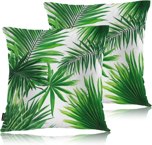 Vista 26 de Swono Juego de 2 fundas de almohada cuadradas decorativas de 18 x 18 pulgadas, bolas de Navidad de Año Nuevo, juego de 2 fundas de almohada