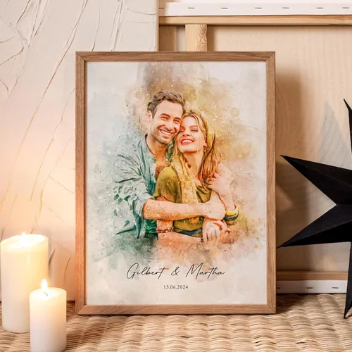 Vista 21 de LOVELYPOD Póster de lienzo personalizado para parejas, fotos personalizadas para parejas, ideas para regalo del día de San Valentín, regalo