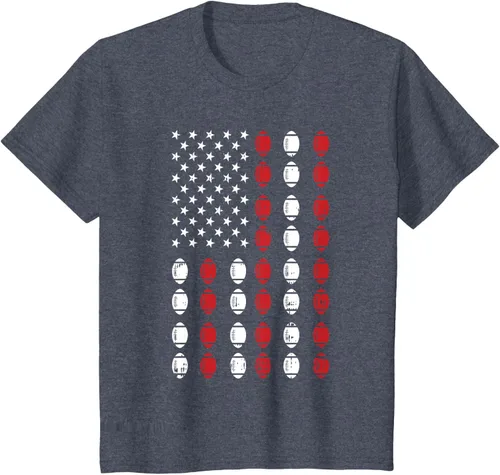 Vista 46 de Camiseta patriótica de jugador atleta del 4 de julio de fútbol americano, Negro