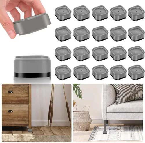 Vista 54 de Paquete de 12 elevadores de muebles de 1, 2 o 3 pulgadas, elevadores de cama ajustables resistentes para mesa, escritorio, sofá, silla, gabinete