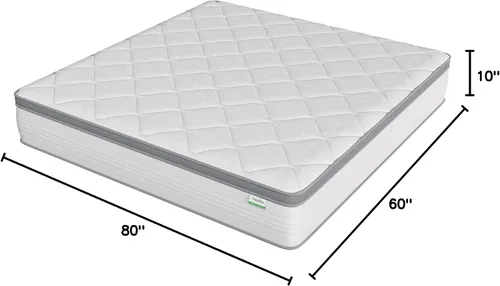 Vista 2 de Novilla Colchón híbrido tamaño Queen de 10 pulgadas en caja, colchón de resortes interiores de bolsillo Queen para aislamiento de movimiento, alivio