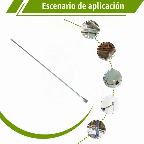 Vista 4 de Poste de extensión de punta de rociador sin aire de 59 pulgadas, varilla de extensión de punta de pistola rociadora con protector rojo