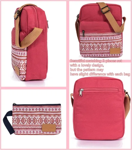 Vista 5 de Leaper - Mochilas para Adolescentes Niñas Adolescentes Mochila Set Bolsas Escolar Libreros 3 en 1, Rosa), BP5274
