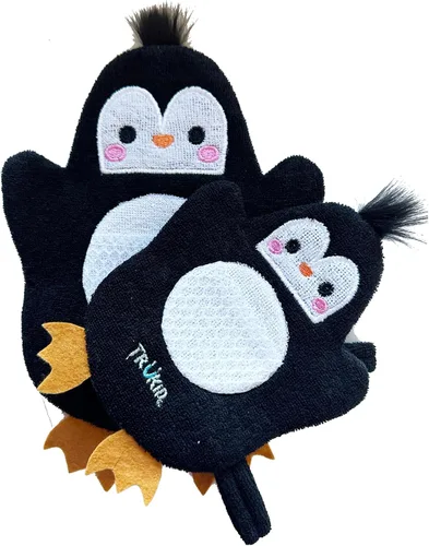 Vista 10 de TruKid BubbleGlove, guantes de baño de esponja, marioneta de mano para niños y niños, esponja de baño y guante de toalla para bebés para niños