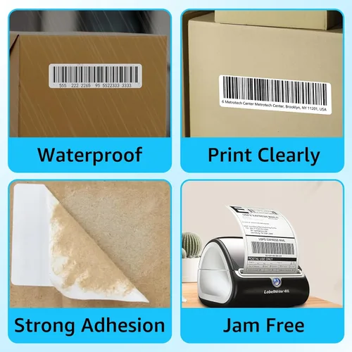 Vista 4 de USUPERINK 1 rollo (260 etiquetas/rollo) compatible con Dymo LabelWriter 30320 etiquetas blancas de dirección postal de 1-1/8 pulgadas x 3-1/2