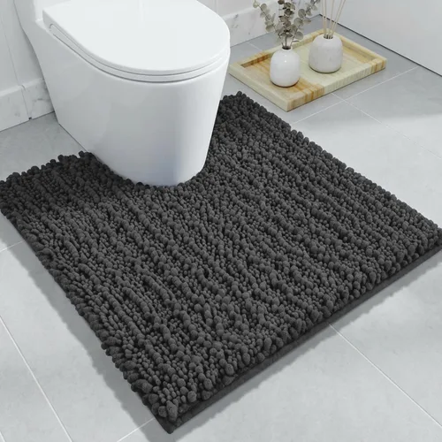 Vista 45 de Disolla Alfombra de baño pequeña, antideslizante, lavable, color beige, 17 x 24 pulgadas, súper absorbente, suave, alfombra de baño de felpilla