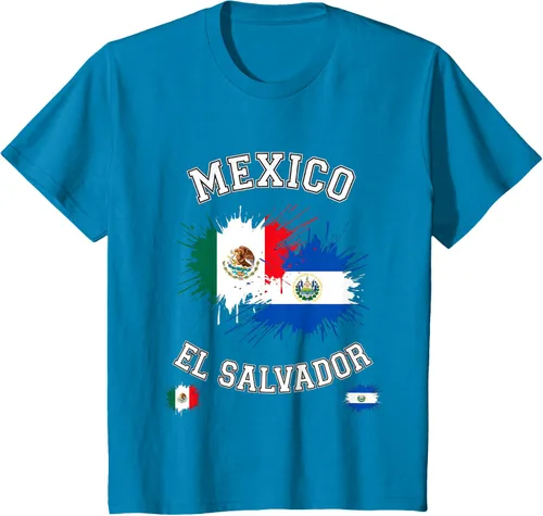 Vista 91 de Camiseta de recuerdo de la bandera vintage de El Salvador de México