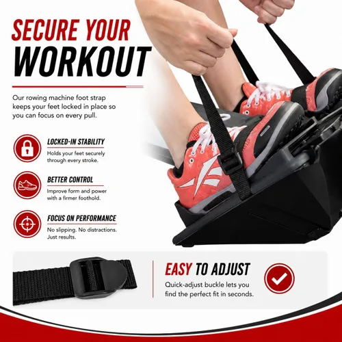 Vista 3 de TreadLife Fitness Correas de repuesto para remo Concept 2 Rower Paquete de 1 o 2