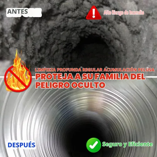 Vista 5 de Holikme Kit de limpiador de ventilación de secadora de 30 pies, cepillo flexible para pelusa con accesorio de taladro, cepillos de chimenea que se