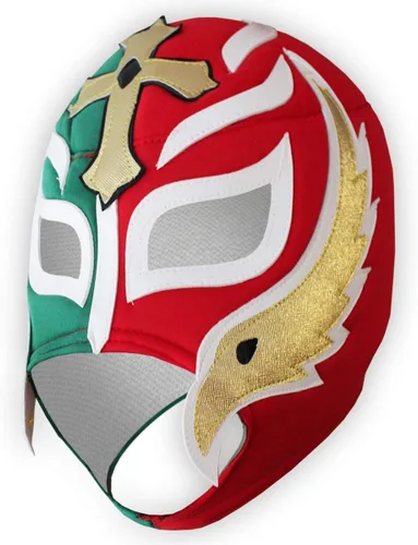 Vista 2 de REY MISTERIO Máscara de lucha libre de lucha libre (PRO ajuste) para disfraz de Make It County, talla M
